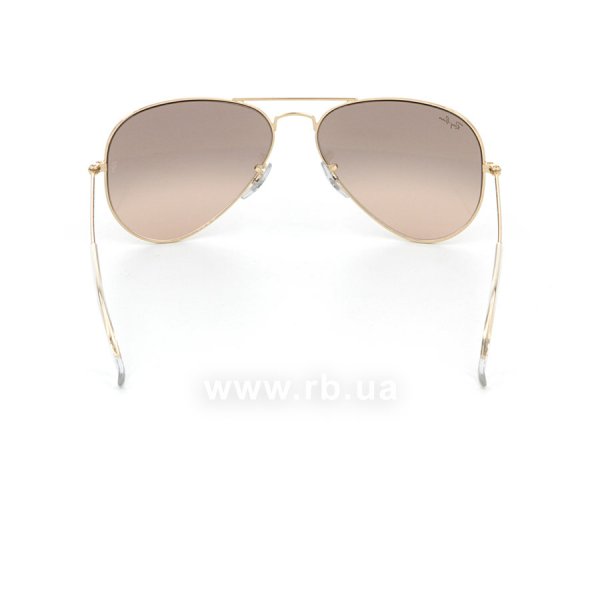   Ray-Ban Aviator Large Metal RB3025-001-3E Arista/Pink Silver Mirror Gradient,  