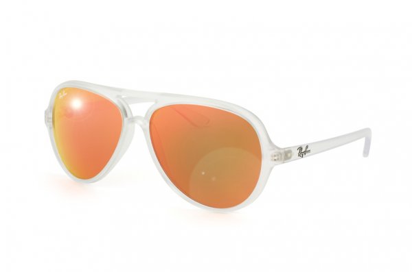   Ray-Ban Cats 5000 RB4125-646-69 Matte Transparent | Brown Mirror