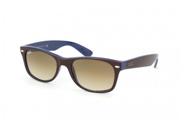   Ray-Ban New Wayfarer Color Mix RB2132-874-51 Dark Brown/Blue | Faded Brown