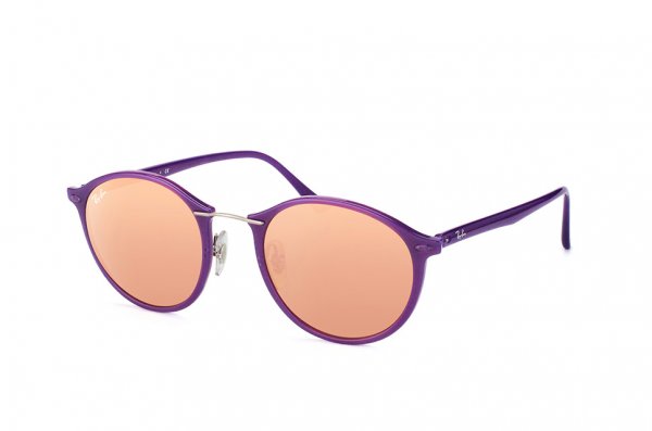   Ray-Ban Round II LightRay RB4242-6034-2Y Violet | APX Light Pink Mirror