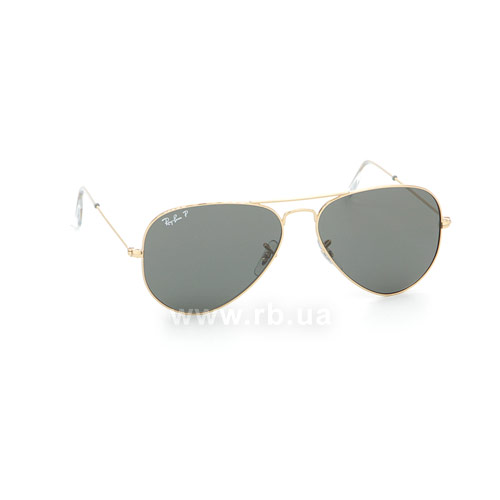 小物 RAY-BAN AVIATOR Lifestyle RB3025 001/58 Ray-Ban RB3025 Aviator Classic XL (58 - 14) with Green