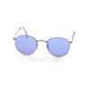   Ray-Ban Round Metal Flash Lenses RB3447-167-68 Matte Bronze| Dark Blue Mirror 