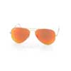 Sunglasses Ray-Ban Aviator Flash Lenses RB3025-112-4D Matte Gold | Brown Mirror Orange Polarized