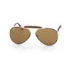   Ray-Ban Craft Outdoorsman RB3422Q-9041 Dark Arista / Dark Brown Leather | Natural Brown (B-15XLT)