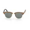 Sunglasses Ray-Ban Clubmaster Wood RB3016M-1181-58 Brown Wood/Arista/Black| Natural Green Polarized