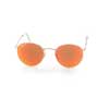 Sunglasses Ray-Ban Round Metal Flash Lenses RB3447-112-4D Matte Gold | Brown Mirror Orange Polarized