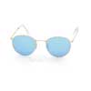 Sunglasses Ray-Ban Round Metal Flash Lenses RB3447-112-4L Matte Gold | Green Mirror Blue Polarized