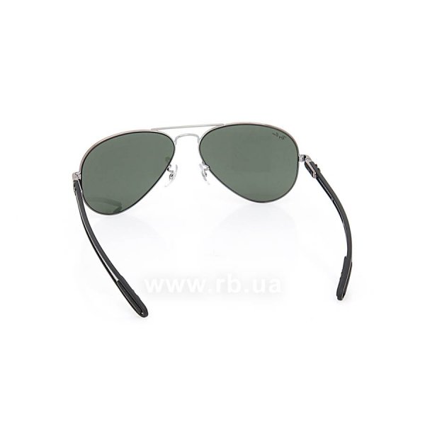 Sunglasses Ray-Ban Aviator Carbon Fibre RB8307-004-40 Gunmetal/G-31 Mirror, view from back