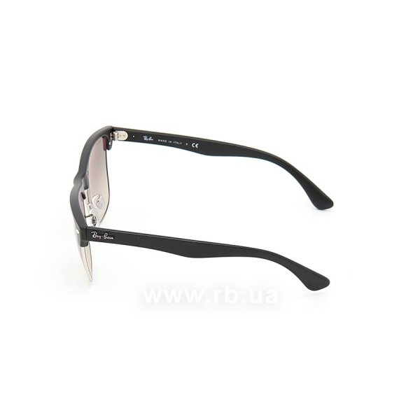  Ray-Ban Oversized Clubmaster RB4175-877-32 Matte Black/Silver/Gradient Grey,  