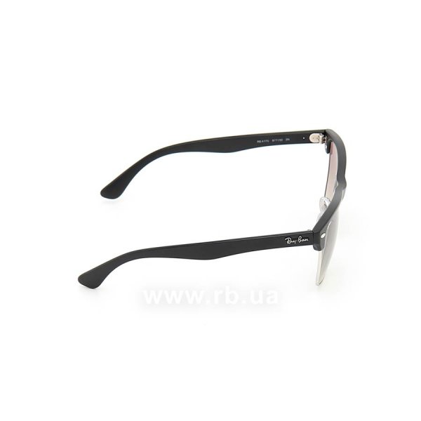   Ray-Ban Oversized Clubmaster RB4175-877-32 Matte Black/Silver/Gradient Grey,  
