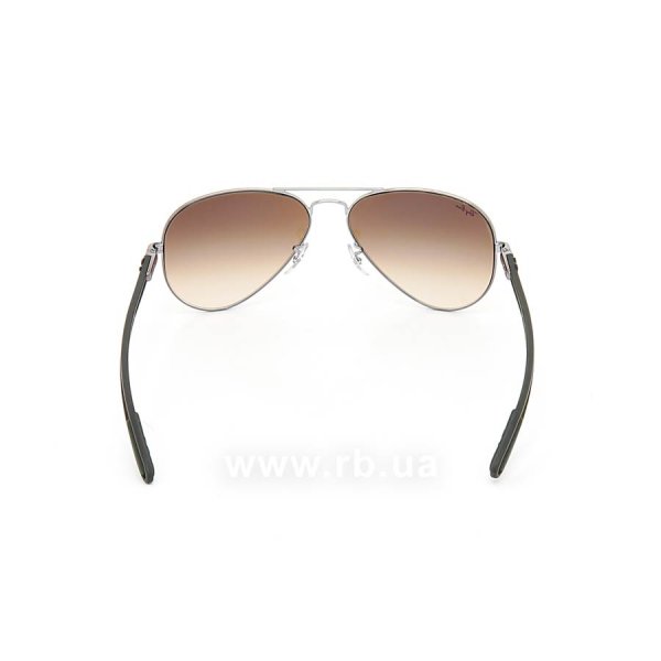Sunglasses Ray-Ban Aviator Carbon Fibre RB8307-004-51 Gunmetal/Faded Brown, view from back
