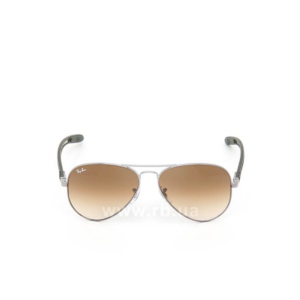 Sunglasses Ray-Ban Aviator Carbon Fibre RB8307-004-51 Gunmetal/Faded Brown, front view