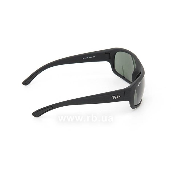   Ray-Ban Highstreet RB4166-622 Matt Black | Natural Green (G-15XLT),  
