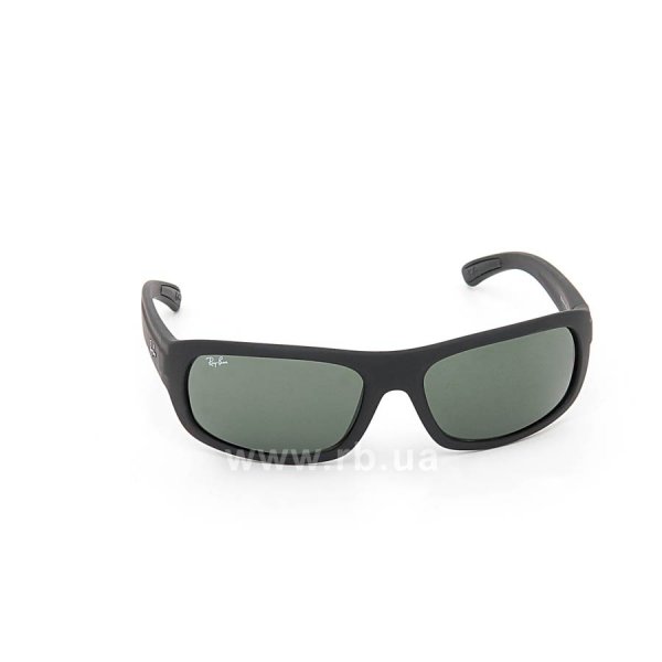   Ray-Ban Highstreet RB4166-622 Matt Black | Natural Green (G-15XLT),  