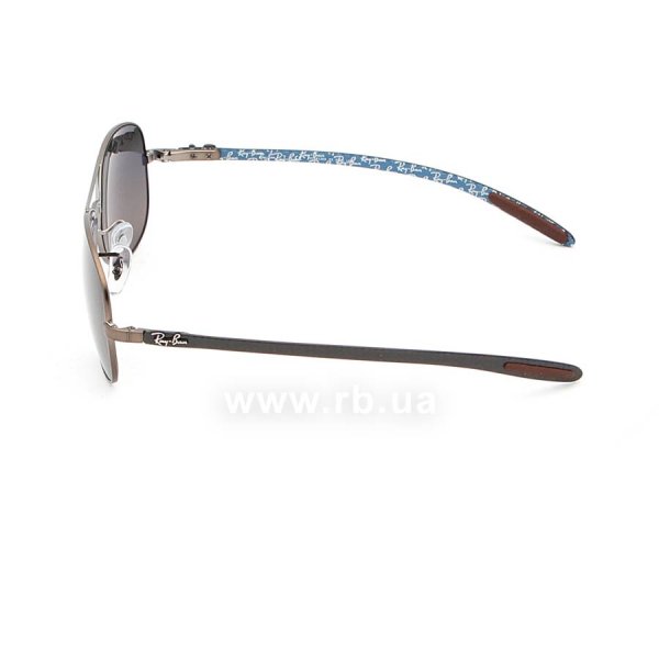   Ray-Ban Cockpit Carbon Fibre RB8301-029-98 Matte Gunmetal | Neophan Grey Blue Polarized P3 Plus,  