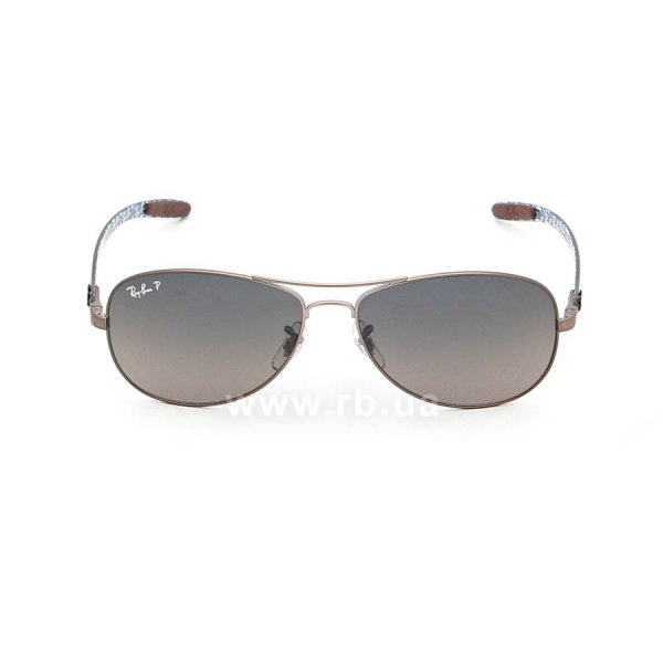   Ray-Ban Cockpit Carbon Fibre RB8301-029-98 Matte Gunmetal | Neophan Grey Blue Polarized P3 Plus,  