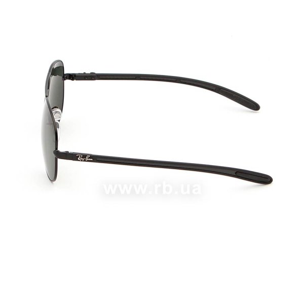 Sunglasses Ray-Ban Aviator Carbon Fibre RB8307-002-N5 Black | Neophan Polar Green P3 Plus, view from left