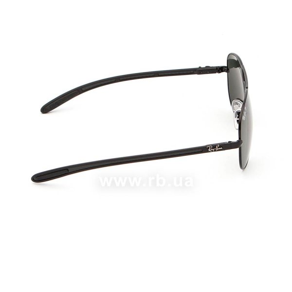 Sunglasses Ray-Ban Aviator Carbon Fibre RB8307-002-N5 Black | Neophan Polar Green P3 Plus, view from right