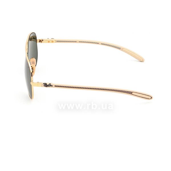 Sunglasses Ray-Ban Aviator Carbon Fibre RB8307-001 Arista/Natural Green (G-15XLT), view from left