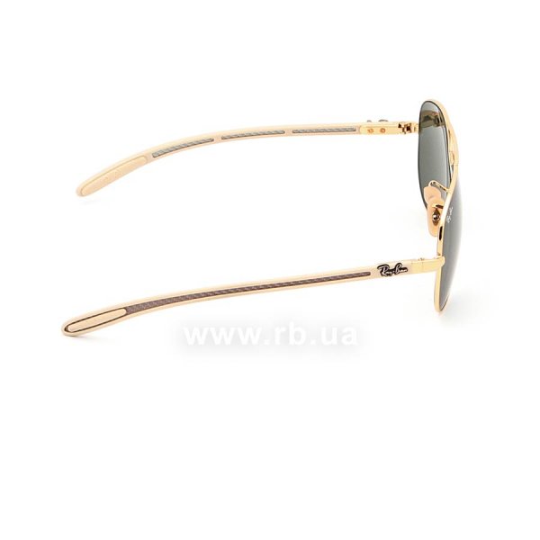 Sunglasses Ray-Ban Aviator Carbon Fibre RB8307-001 Arista/Natural Green (G-15XLT), view from right