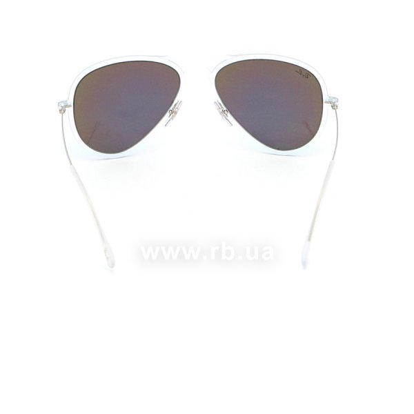  Ray-Ban Aviator LightRay II RB4211-646-3R Matte Transparent | Green Mirror,  