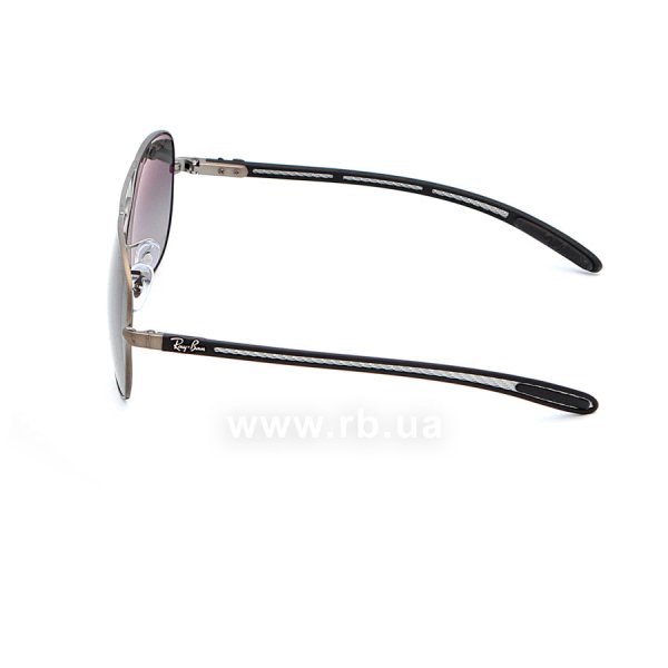 Sunglasses Ray-Ban Aviator Carbon Fibre RB8307-029-71 Matte Gunmetal | Grey/Green, view from left