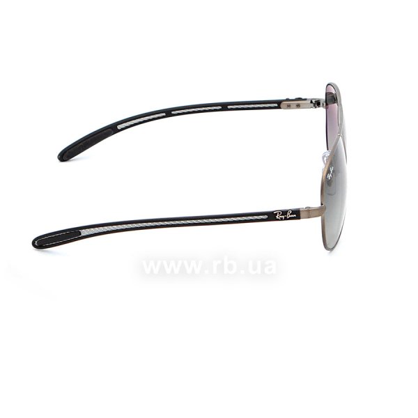 Sunglasses Ray-Ban Aviator Carbon Fibre RB8307-029-71 Matte Gunmetal | Grey/Green, view from right