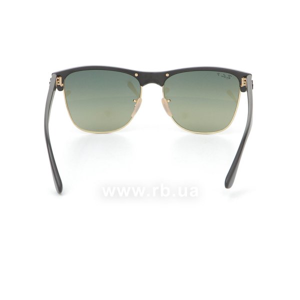 Sunglasses Ray-Ban Oversized Clubmaster RB4175-877-76 Matte Black/ Arista | Faded Green Polarized, view from back