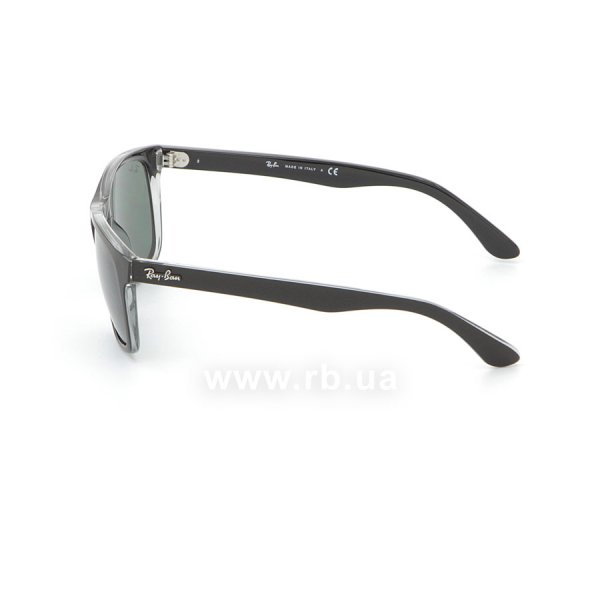   Ray-Ban Highstreet RB4181-6130 Black on Transparent | Grey/Green ,  