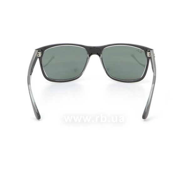   Ray-Ban Highstreet RB4181-6130 Black on Transparent | Grey/Green ,  