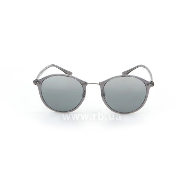  Ray-Ban Round II LightRay RB4242-6200-88 Transparent Grey | Silver Mirror,  