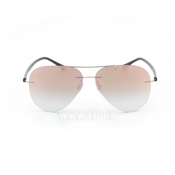   Ray-Ban Aviator LightRay RB8058-159-B9 Light Grey | Pink/ Ligh Brown,  