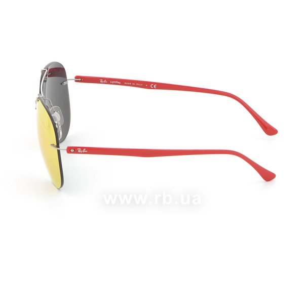   Ray-Ban Aviator LightRay RB8058-159-6Q Silver/Red | Orange Mirror,  