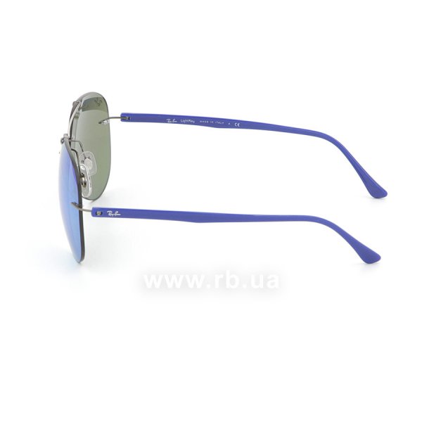   Ray-Ban Aviator LightRay RB8058-004-55 Gunmetal/Blue | Blue Mirror,  
