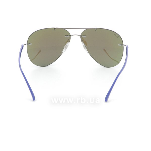   Ray-Ban Aviator LightRay RB8058-004-55 Gunmetal/Blue | Blue Mirror,  