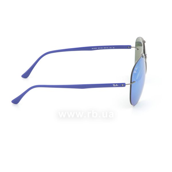   Ray-Ban Aviator LightRay RB8058-004-55 Gunmetal/Blue | Blue Mirror,  
