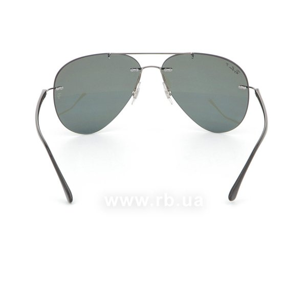   Ray-Ban Aviator LightRay RB8058-004-9A Gunmetal / Black | Grey/Green Polarized,  