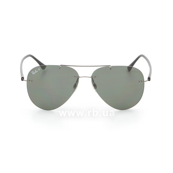   Ray-Ban Aviator LightRay RB8058-004-9A Gunmetal / Black | Grey/Green Polarized,  