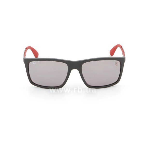   Ray-Ban Scuderia Ferrari Collection RB4228M-F602-H2 Matt Black / Red | Grey  Polarized Mirror,  