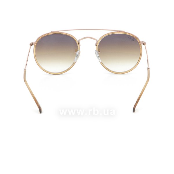   Ray-Ban Round Double Bridge RB3647N-9070-51 Dark Arista | Gradient Faded Brown,  