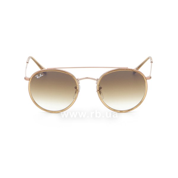   Ray-Ban Round Double Bridge RB3647N-9070-51 Dark Arista | Gradient Faded Brown,  