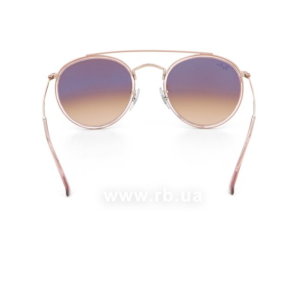   Ray-Ban Round Double Bridge RB3647N-9069-A5 Dark Bronze | Faded Brown,  