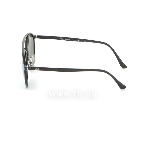   Ray-Ban LightRay Round RB4266-601S-3R Matt Black | Green Mirror,  