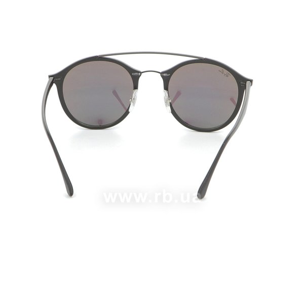   Ray-Ban LightRay Round RB4266-601S-3R Matt Black | Green Mirror,  