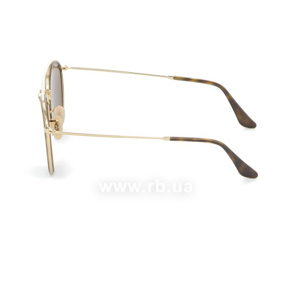   Ray-Ban Round Double Bridge RB3647N-001-57 Arista / Dark Brown | Brown Polarized,  