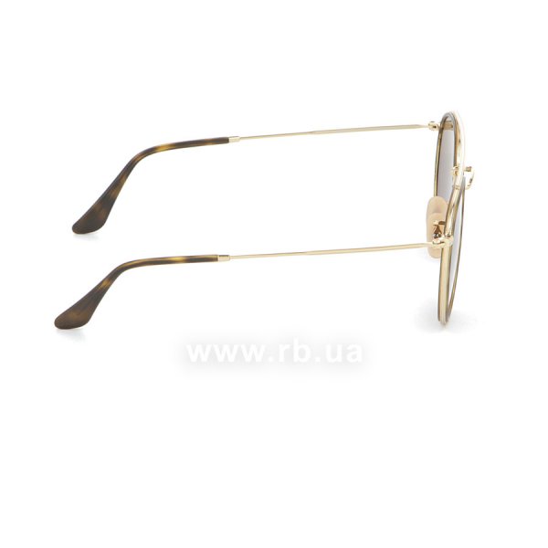   Ray-Ban Round Double Bridge RB3647N-001-57 Arista / Dark Brown | Brown Polarized,  