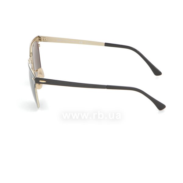   Ray-Ban Clubmaster Metal RB3716-187-58 Black / Arista | Natural Green Polarized,  