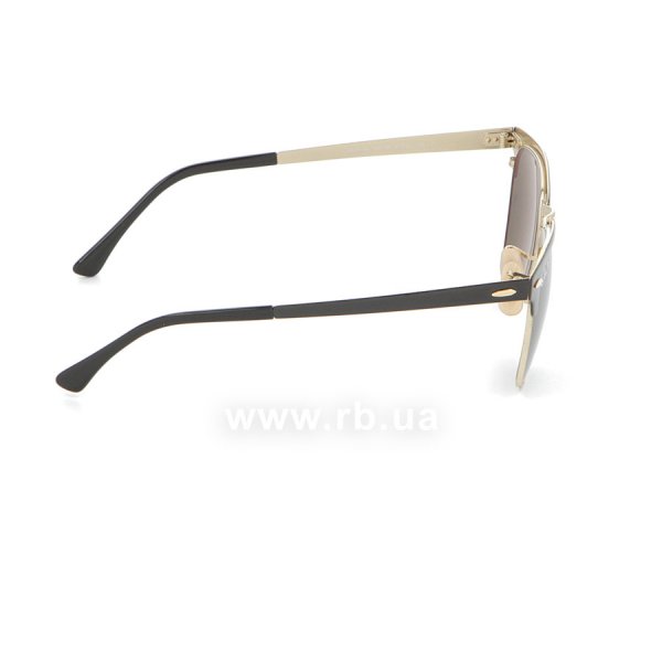   Ray-Ban Clubmaster Metal RB3716-187-58 Black / Arista | Natural Green Polarized,  