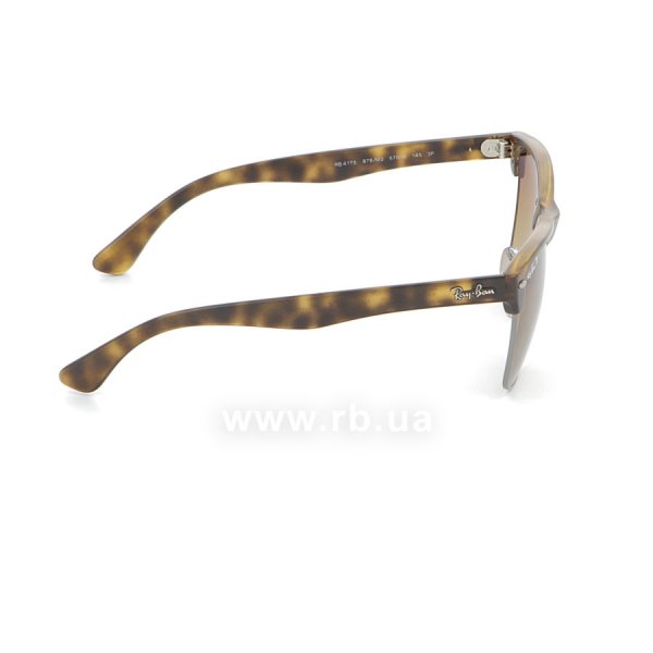   Ray-Ban Oversized Clubmaster RB4175-878-M2 Matte Havana/Gunmetal | Brown Gradient Polarized,  