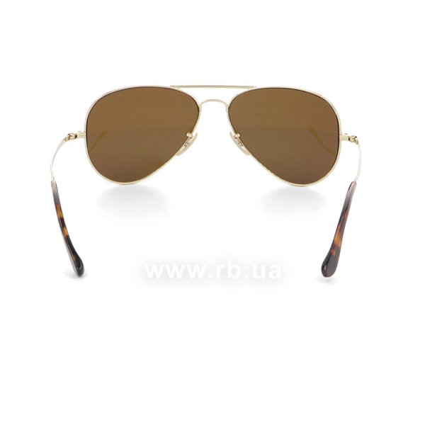  Ray-Ban Ultra Aviator RB8029K-040K-N3 Yellow Gold | Brown Mirror Gold Polarized P3 Plus,  
